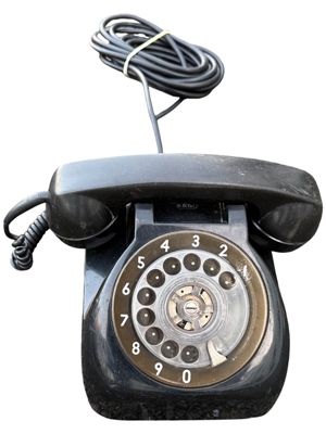 Black Early Rotary Dial Telephone Props, Prop Hire