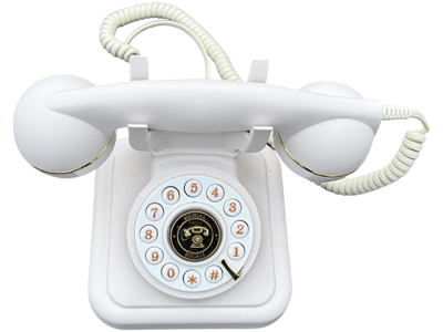 Pure White Telephone Props, Prop Hire