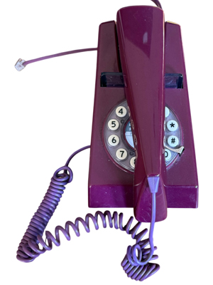 Burgundy Purple Retro Telephone Props, Prop Hire