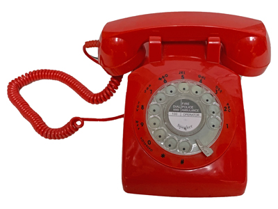 Bright Red Dial Telephones Props, Prop Hire