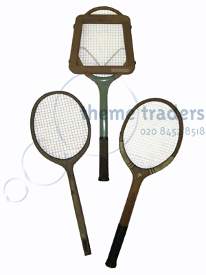 Vintage Tennis Rackets Props, Prop Hire