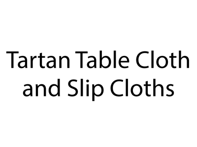 Tartan Table Cloths and Slip Cloths Props, Prop Hire