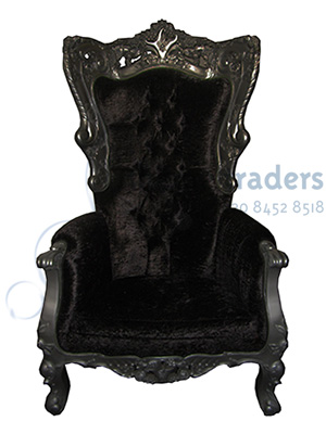 Ornate black throne Props, Prop Hire