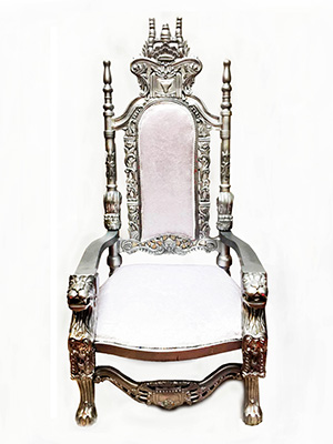 Silver and White Throne Props, Prop Hire