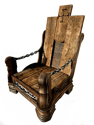 Wooden Viking Throne Props, Prop Hire