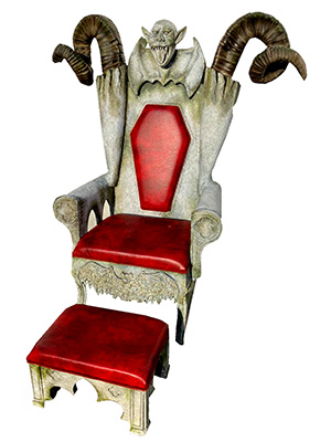 Horned Devil Throne Props, Prop Hire