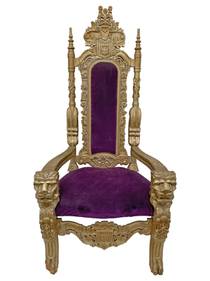 Gold and Purple Throne Props, Prop Hire