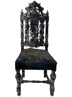 Antique Weathered Ancient Castle Throne Chairs Props, Prop Hire