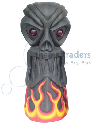 2 Metre Statue Tiki Fire Props, Prop Hire