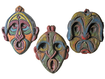 Tiki Head Masks Props, Prop Hire