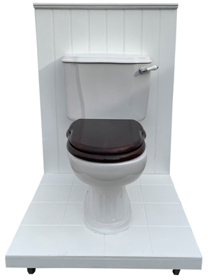 Toilet On Castors Props, Prop Hire