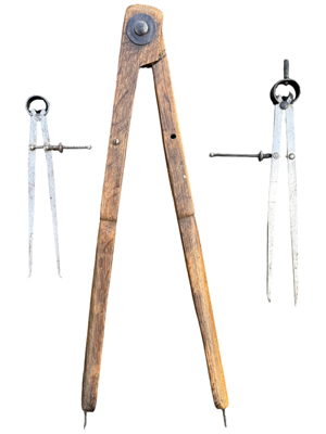 Large Vintage Map Plotters and Dividers Props, Prop Hire