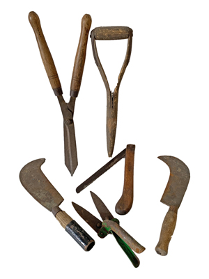 Vintage Garden Tools Props, Prop Hire