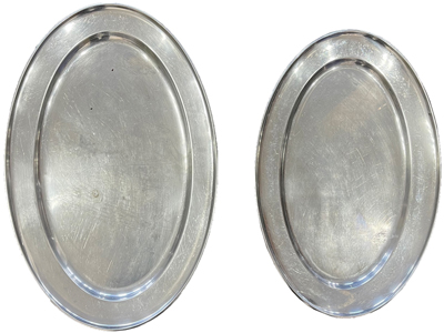 Stainless Oval Platter Trays Props, Prop Hire