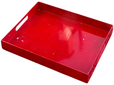 Deep Red Lacquer Style Serving Trays Props, Prop Hire