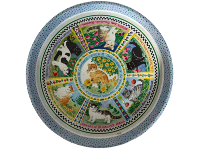 Tin Cat Serving Tray Props, Prop Hire