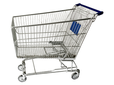 Shopping Trolley Blue Props, Prop Hire