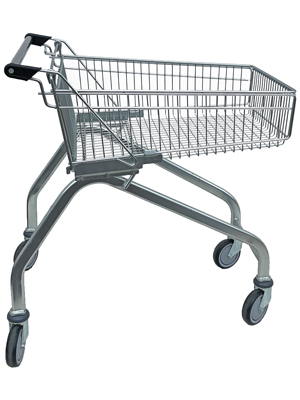 Black Handle Retro Supermarket Trolley Props, Prop Hire