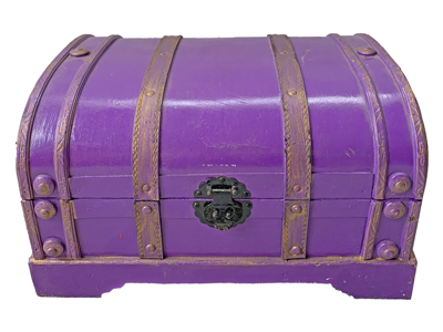 Purple Treasure Chest Props, Prop Hire