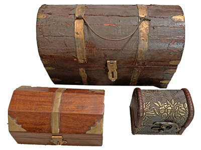 Mini Treasure Chests Props, Prop Hire