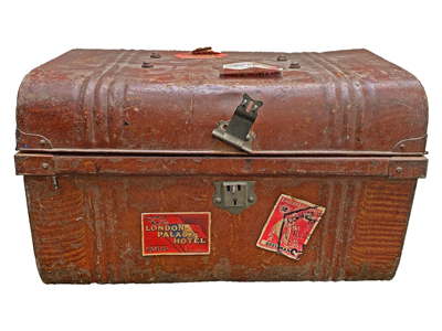 Tin Trunk Treasure Chest Props, Prop Hire
