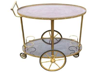 Vintage Prestige Oval Hostess Drinks Serving Trolley Props, Prop Hire