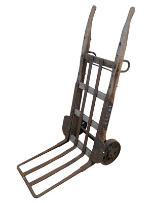 Distressed Market Sack Trolley Props, Prop Hire