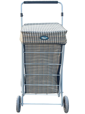 Tartan Granny Supermarket Shopping Trolley Props, Prop Hire