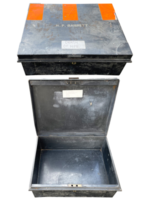 Metal Tin Trunk Case Props, Prop Hire