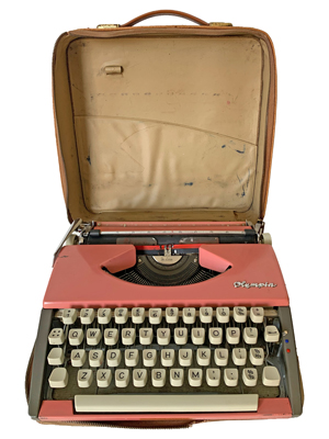 Pink Typewriter Props, Prop Hire