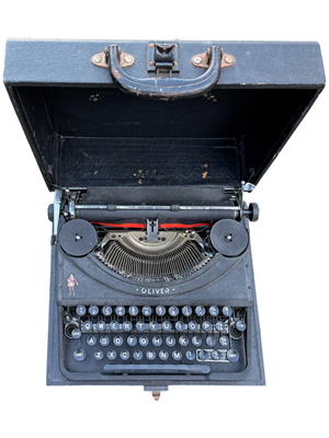 Rare Oliver Typewriter in Case Props, Prop Hire