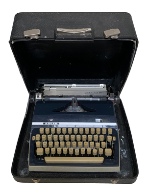 Adler Typewriter in Case Props, Prop Hire