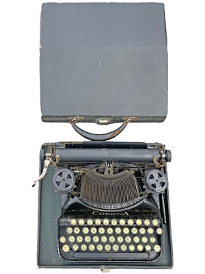Vintage Corona Typewriter In Case Props, Prop Hire