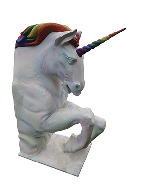 Giant 2 Metre Unicorn Front Props, Prop Hire