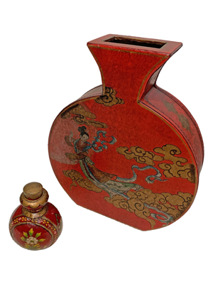 Chinese Leather Vases Props, Prop Hire