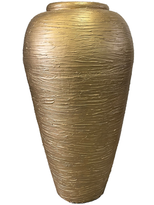 Designer Gold 4 Foot Textured Vase Props, Prop Hire