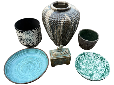 Designer Vases Conrtainers and Bowls Props, Prop Hire