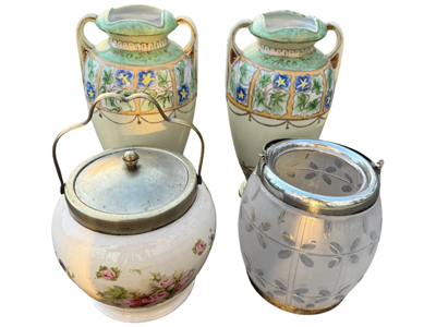 Collections Vintage Pottery Vases Jars Bowls Props, Prop Hire