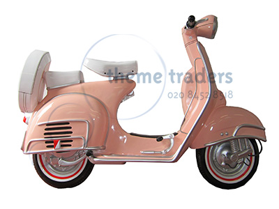 Flatback Pink Vespa Statue Props, Prop Hire