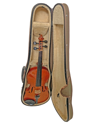 Violin in Retro Fabric Case Props, Prop Hire