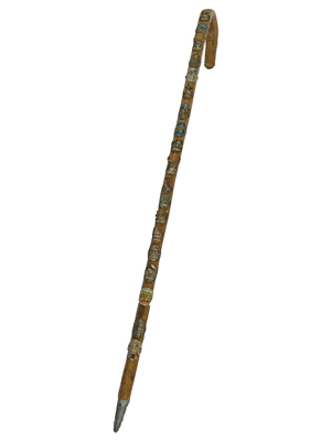 Mountain Walking Stick with Emblems Props, Prop Hire