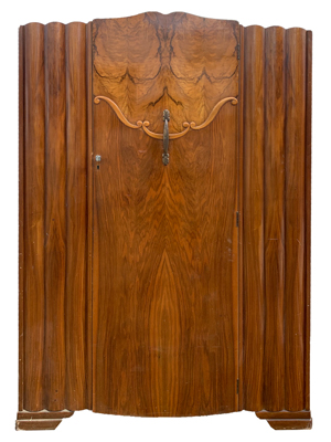 Walnut Veneer Wardrobe Props, Prop Hire