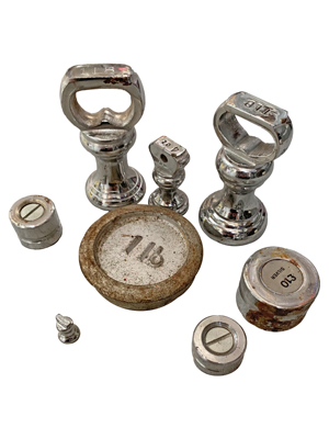 Silver Scale Weights Props, Prop Hire