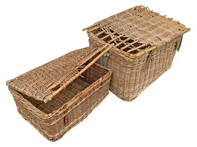 Distressed Wicker Trunks and Hampers Props, Prop Hire