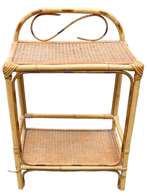 Wicker Cane Side Table Stand Props, Prop Hire