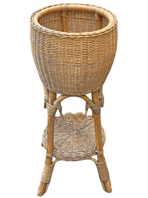 Wicker Cane Colonial Flower Pot Table Stand Props, Prop Hire