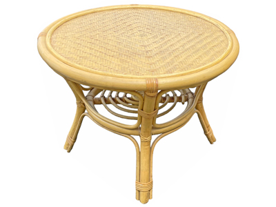 Wicker Cane Round Side Table Props, Prop Hire