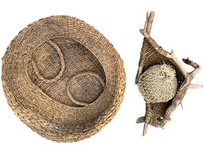 Ancient World Wicker and Cane Baskets Props, Prop Hire