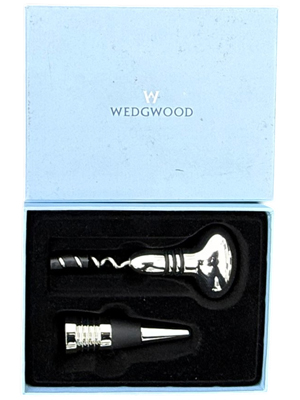 Wedgewood Boxed Corkscrew and Wine Stopper Silver Props, Prop Hire