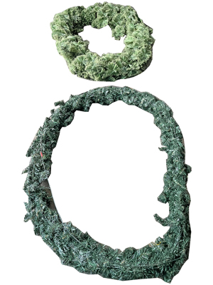 Large Green Wreaths Props, Prop Hire